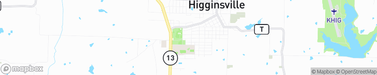 Higginsville - map