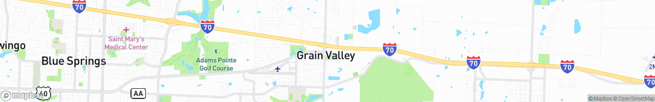 Grain Valley Truck Stop - map