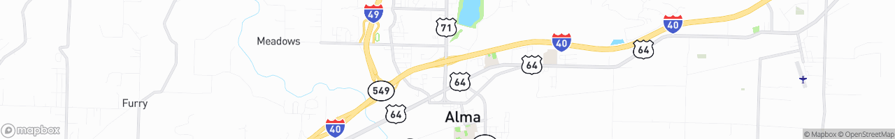 Rose's/Alma Travel Mart (Citgo) - map