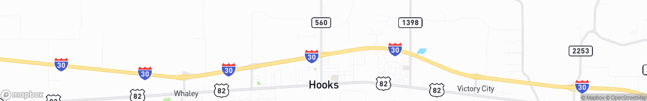 Hooks Truck Stop - map
