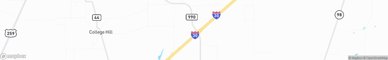 Texas 192 Truck Stop - map