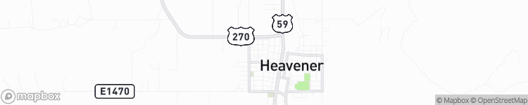 Heavener - map
