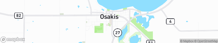 Osakis - map