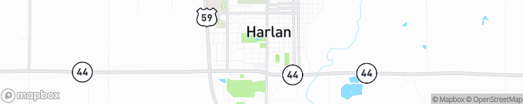 Harlan - map