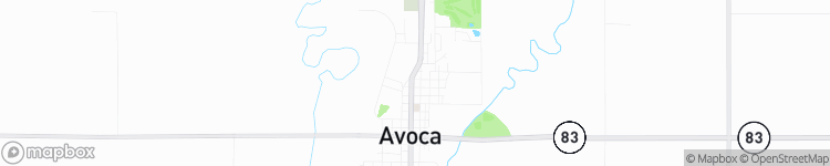 Avoca - map