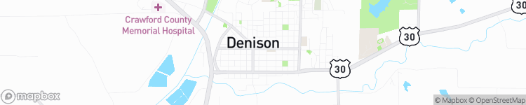 Denison - map