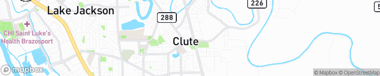 Clute - map