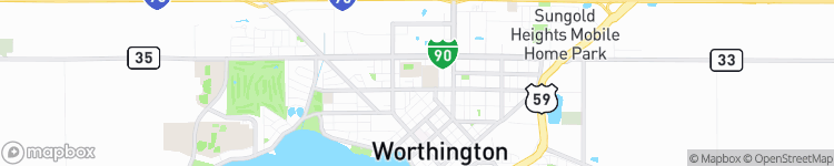 Worthington - map