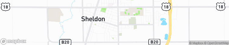 Sheldon - map