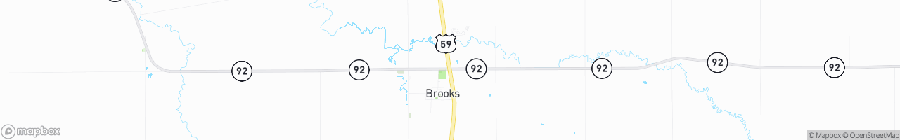 Brooks Travel Plaza - map
