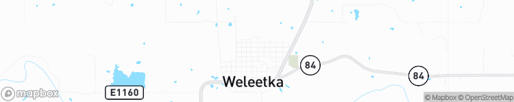 Weleetka - map
