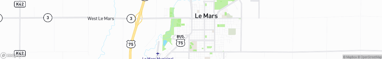 The LeMars Truck Stop - map