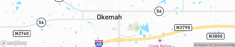 Okemah - map