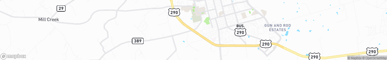 Brenham Truck Stop - map
