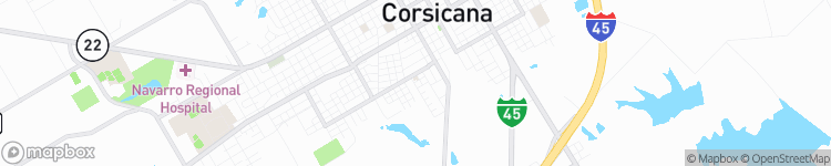 Corsicana - map
