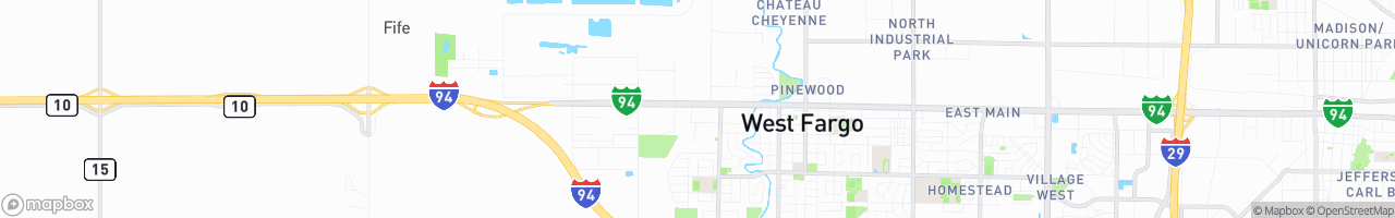 West Fargo Truck Stop - map