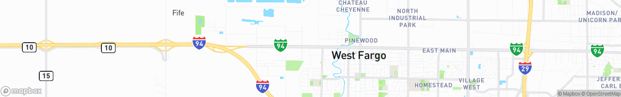 West Fargo Truck Stop - map