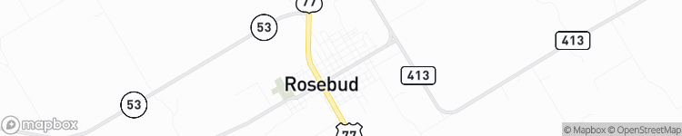 Rosebud - map