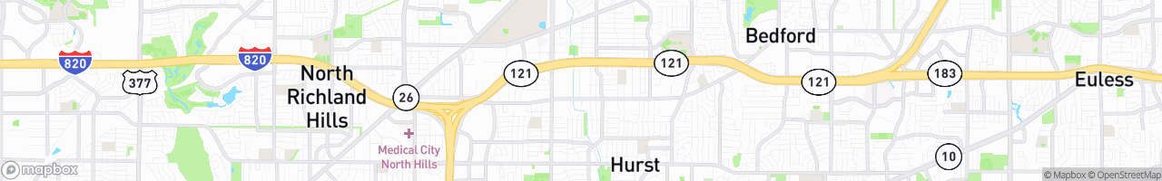 Hurst - map