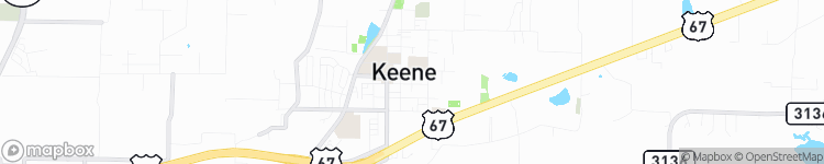 Keene - map