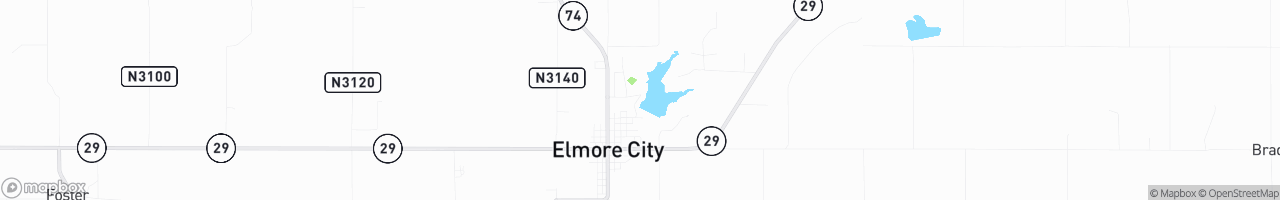 Elmore City - map