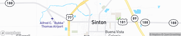 Sinton - map