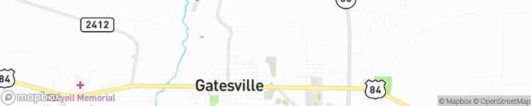 Gatesville - map