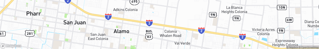 Weigh Station Alamo WB - map
