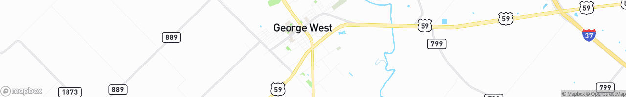 George West Truck Stop - map