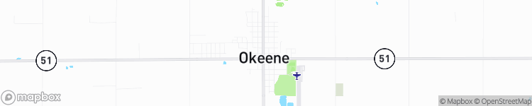 Okeene - map