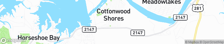 Cottonwood Shores - map