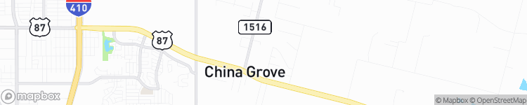 China Grove - map