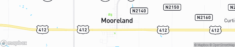 Mooreland - map