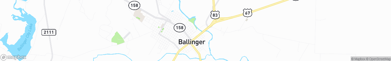 Ballinger Truck Stop - map